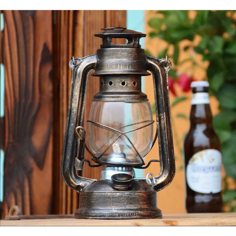 Đèn bão - đèn đốt dầu phong cách cổ điển trang trí hoặc đi du lịch, thiết kế chắc chắn,đẹp mắt