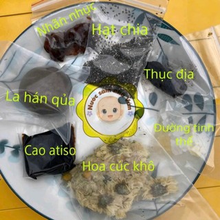 Set sâm lục vị hạt chia nhà Vân nấu 10-12l nước sâm thanh mát giải nhiệt thanh lọc cơ thể