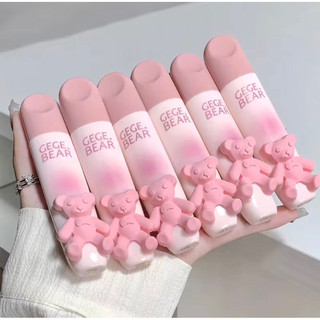 Son Kem Lì Gege Bear Hình Gấu Dễ Thương-Chất Nhung Mịn,Lâu Trôi,Làm Sáng Da,Son Bóng Kèm Hiệu Ứng Men Bóng