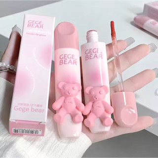 Son Kem Lì Gege Bear Hình Gấu Dễ Thương-Chất Nhung Mịn,Lâu Trôi,Làm Sáng Da,Son Bóng Kèm Hiệu Ứng Men Bóng
