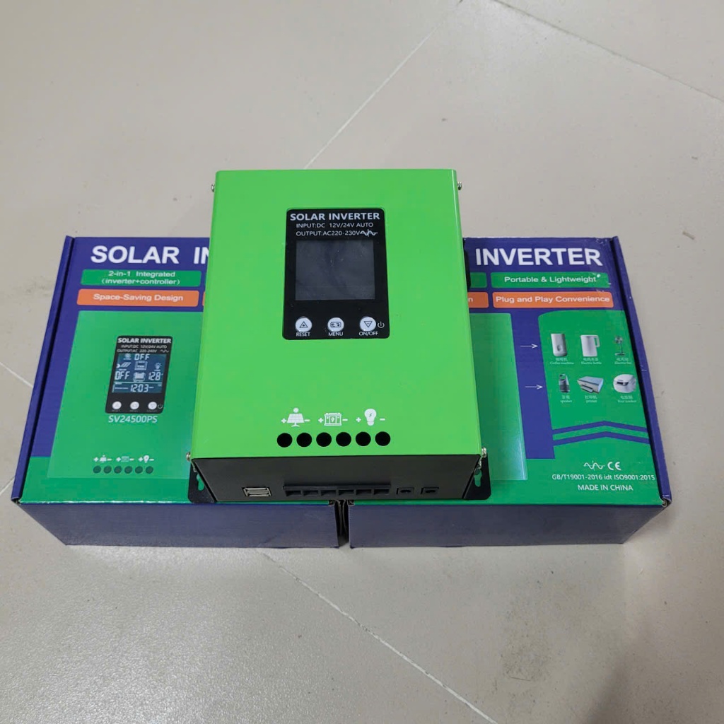 Inverter Năng Lượng Mặt Trời Sin Chuẩn 500W SV24500PS – PWM 20A – 12V/24V Auto – 220V