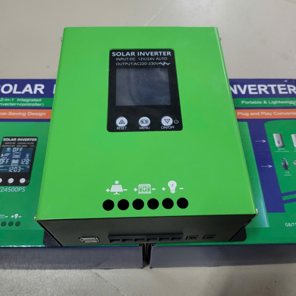 Inverter Năng Lượng Mặt Trời Sin Chuẩn 500W SV24500PS – PWM 20A – 12V/24V Auto – 220V