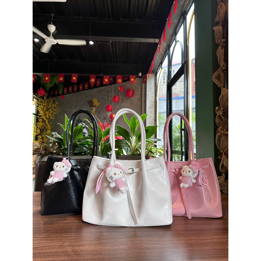 Túi xách công sở tote size 35cm TẶNG KÈM GẤU đeo vai siêu xinh phong cách basic