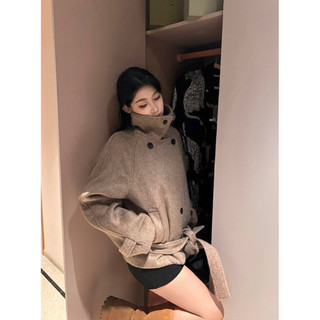 Áo khoác dạ cổ đứng Cashmere dày dặn cao cấp