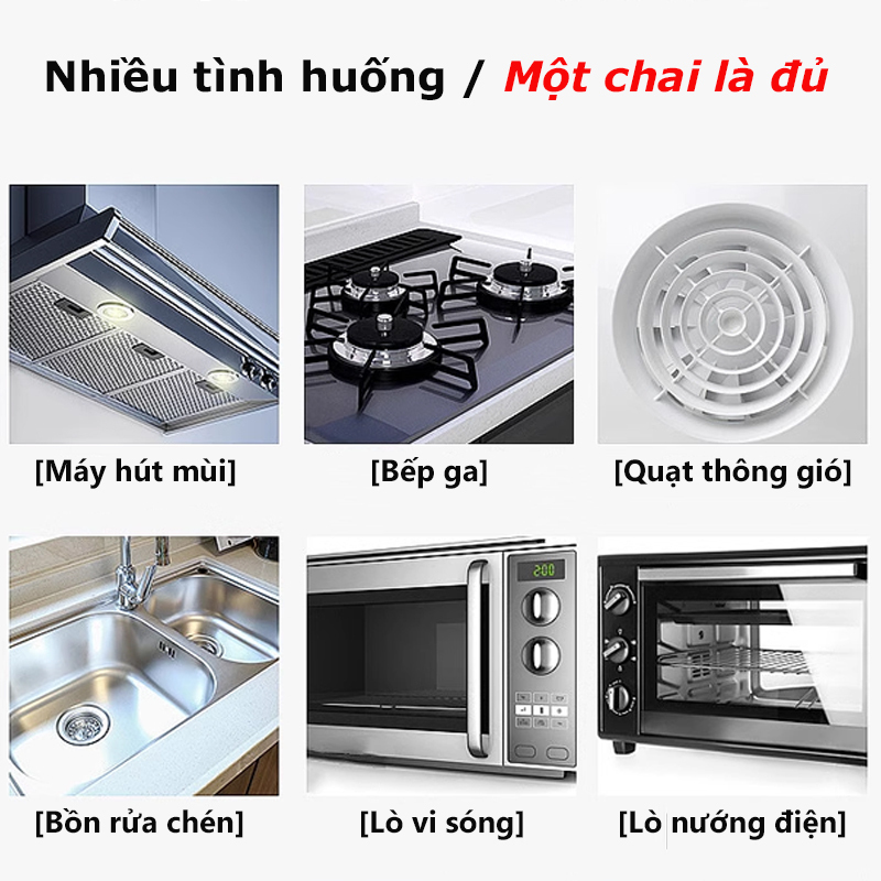 Tẩy dầu mỡ nhà bếp AYAN 500ml tẩy xoong nồi hút mùi bếp gas bếp từ đáy xoong đáy chảo】
