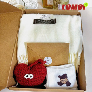 Set quà giáng sinh ấm áp, khăn quàng cổ len, quà noel handmade tặng bạn gái, kỷ niệm, tốt nghiệp
