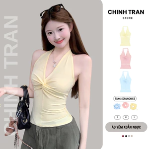 Áo Cổ Yếm Xoắn Ôm Body Mịn Mát Nhiều Màu Pastel Xinh Xắn Nữ Tính - Chinh Trần Store