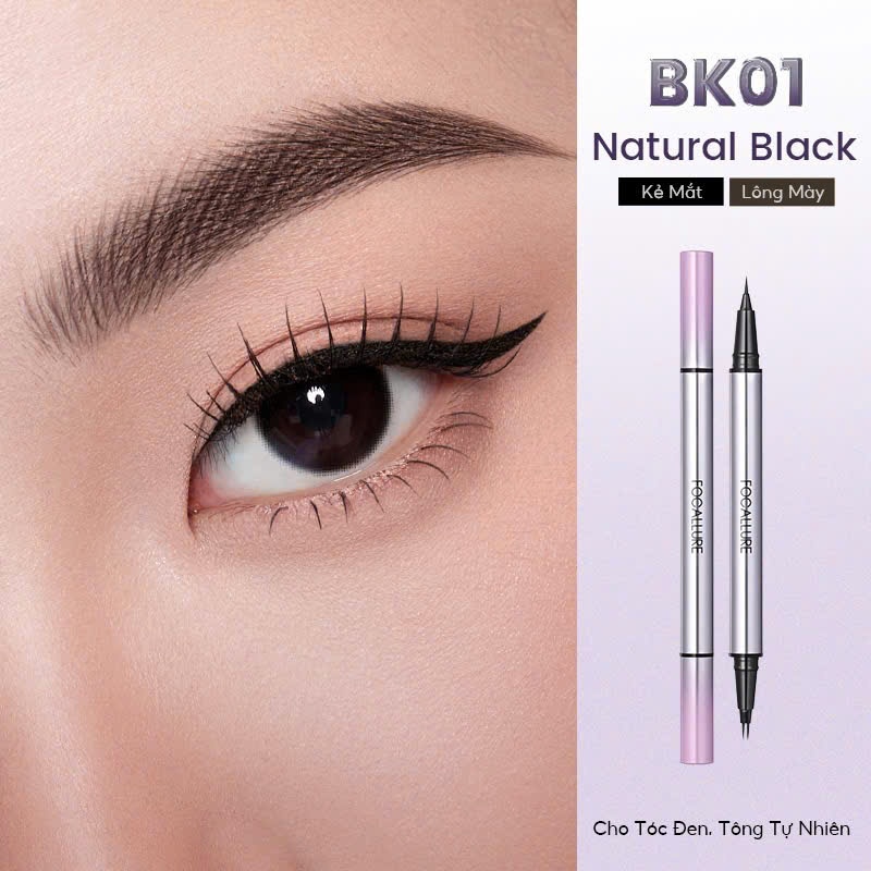 Kẻ mắt 2 đầu FOCALLURE FAE63 kẻ mắt và kẻ mi dưới tiện lợi lâu trôi | NHÍM HOUSE
