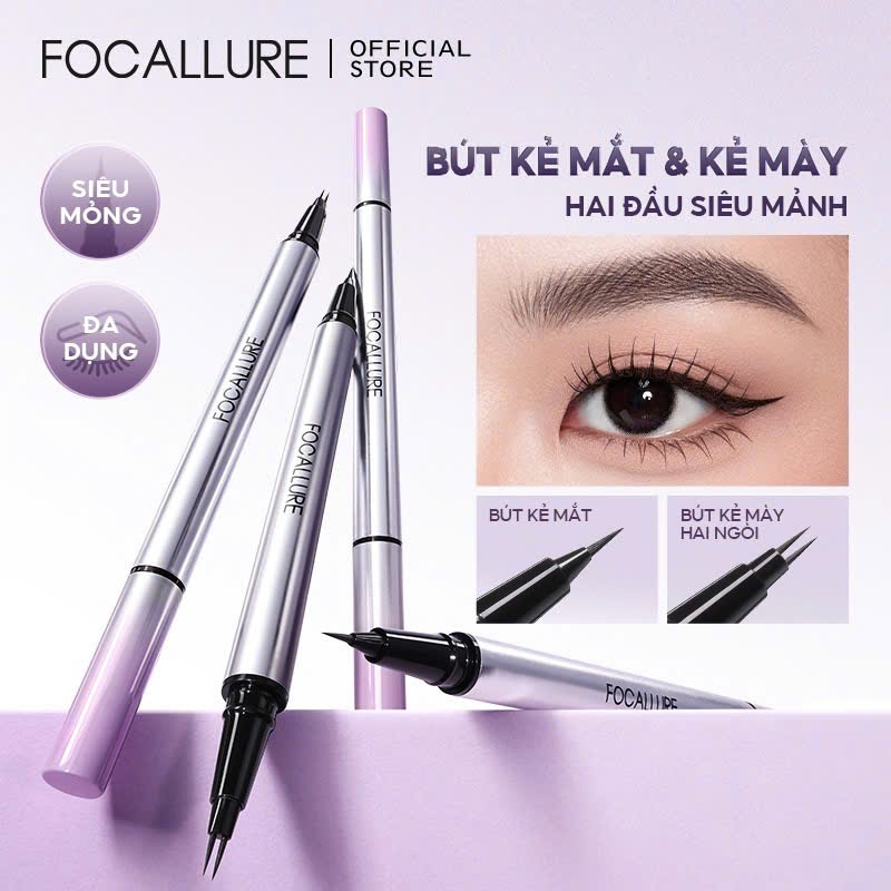 Kẻ mắt 2 đầu FOCALLURE FAE63 kẻ mắt và kẻ mi dưới tiện lợi lâu trôi | NHÍM HOUSE
