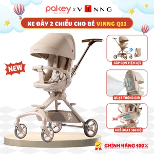 Xe Đẩy Gấp Gọn Cho Bé Vinng Q11, Xe Đẩy Cao Cấp Đảo Chiều 3 Tư Thế Nằm, Ngả, Ngồi Với Khung Hợp Kim Chắc Chắn