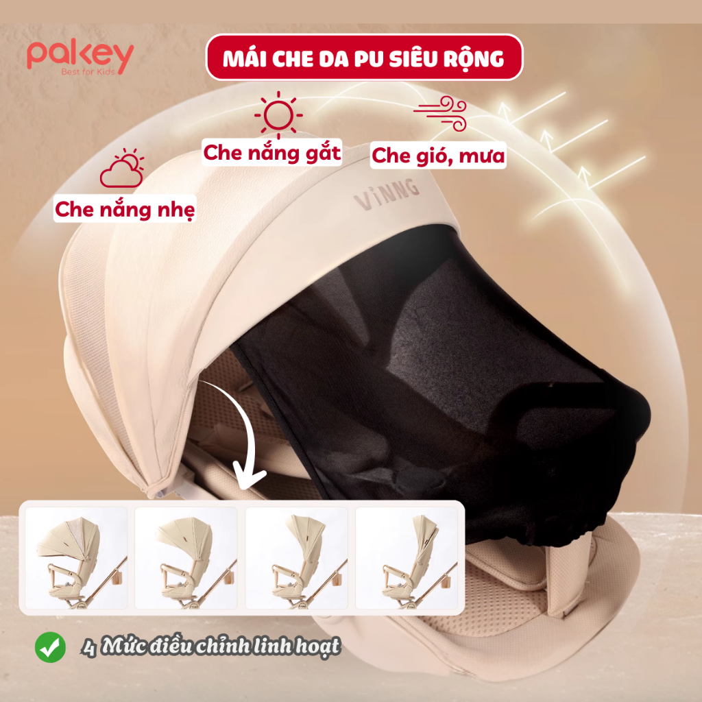 [Hỏa tốc 2H] Xe Đẩy Cho Bé Gấp Gọn Vinng Q11, Xe Đẩy Cao Cấp Ghế Ngồi Xoay 360 Độ Với 3 Tư Thế Nằm, Ngả, Ngồi Cho Bé