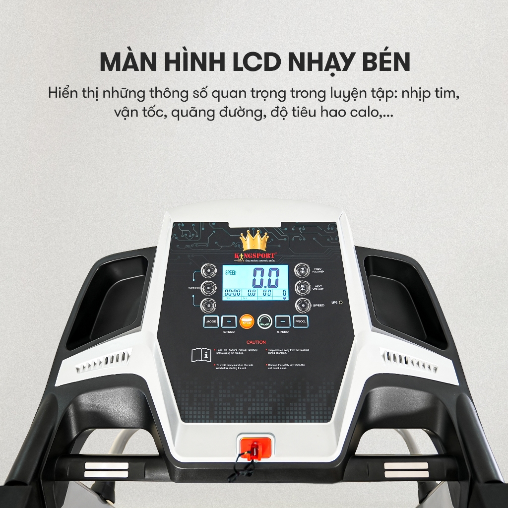 [KOL] Máy chạy bộ KINGSPORT Kungfu đa năng, động cơ Kingtech hiệu suất 2.5 HP