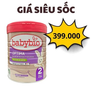 Sữa bò hữu cơ Babybio số 2 dòng Optima bổ sung lợi khuẩn 800g (6 - 12 tháng)
