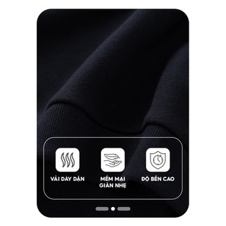 Bộ đồ bé trai cổ cao YODY tay raglan phối màu vải nỉ cào lông giữ ấm tốt OCSL25F038