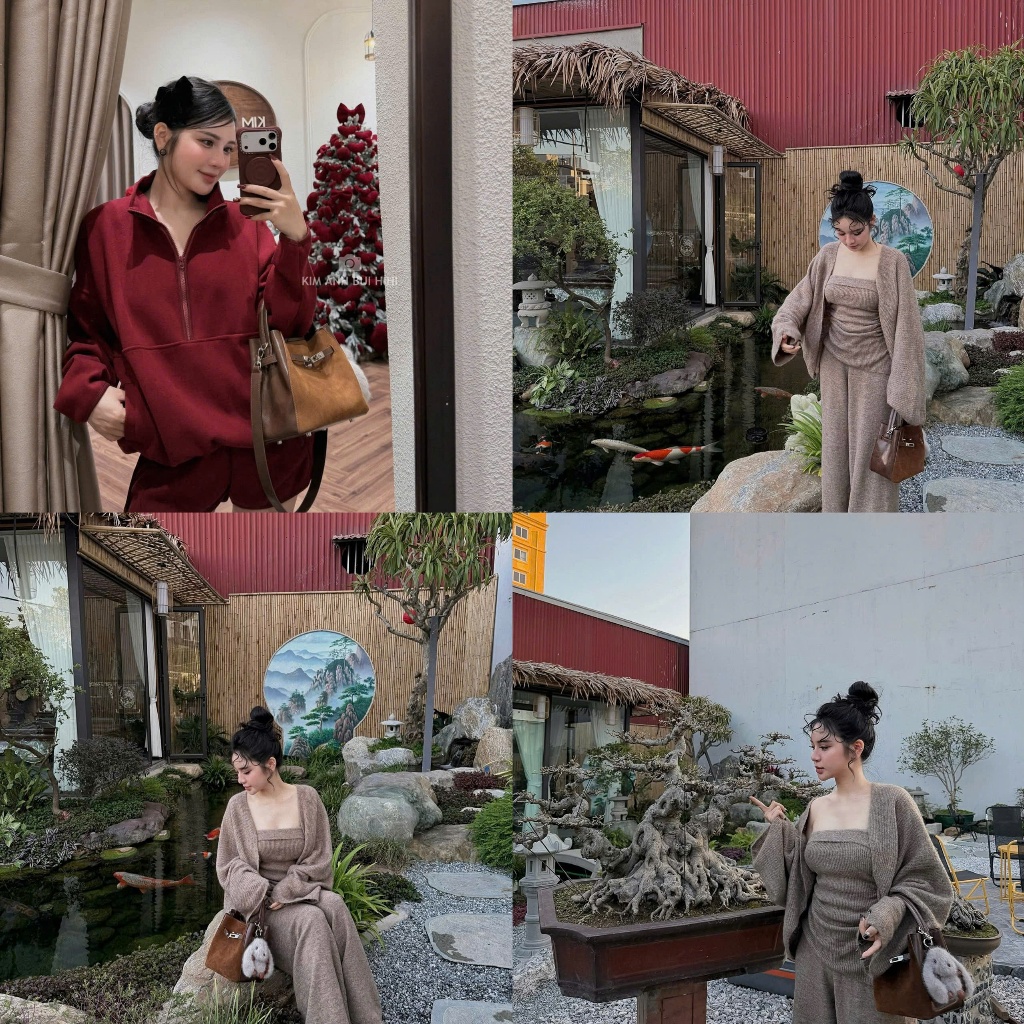 Túi xách khóa cài TẶNG KÈM GẤU + LÕI VÍ đeo chéo cầm tay sang chảnh hottrend