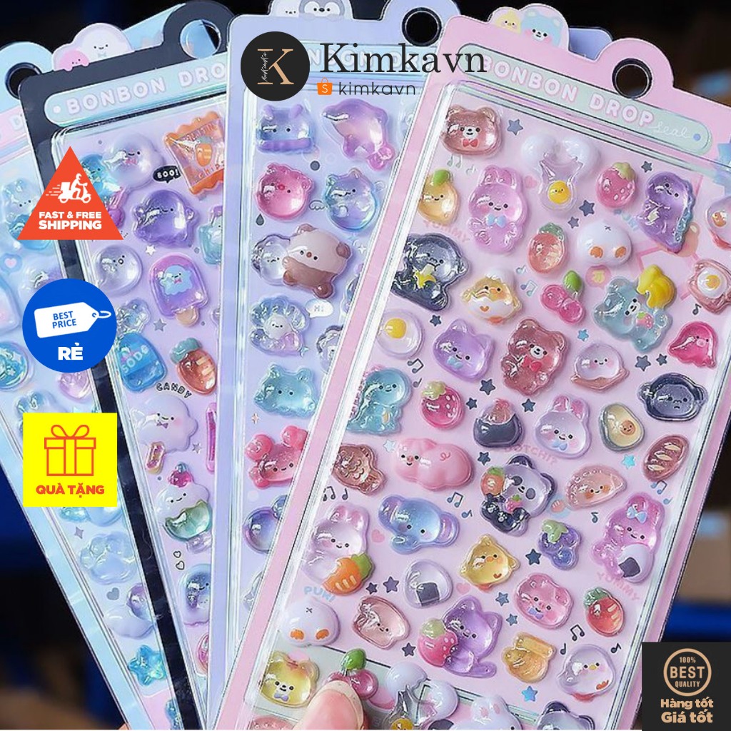 (957) Sticker, Hình Dán Trang Trí DIY Nổi 3D Chất Liệu Nhựa PVC ...