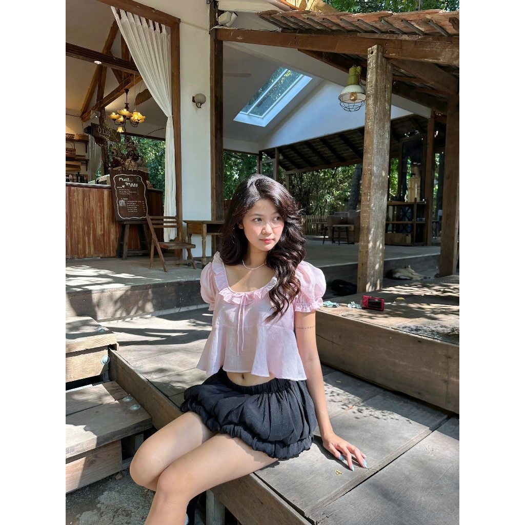 Chân Váy Bí Nữ FURUS SKIRT 2 Tầng Lưng Thun Freesize Đáng Yêu SECODEE