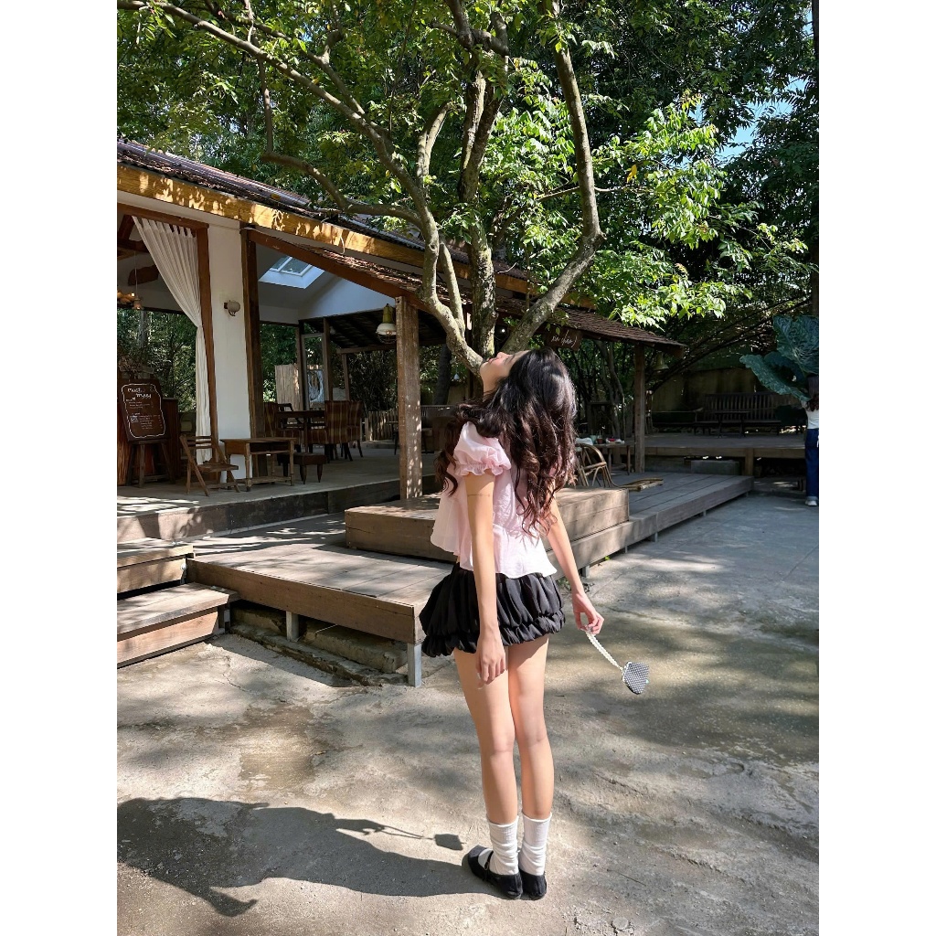Chân Váy Bí Nữ FURUS SKIRT 2 Tầng Lưng Thun Freesize Đáng Yêu SECODEE