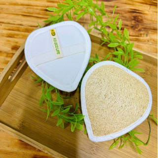COMBO 2 BÔNG TẮM TRÁI TIM KB Ecolife xơ mướp tự nhiên an toàn và dưỡng ẩm cho da tẩy tế bào chết