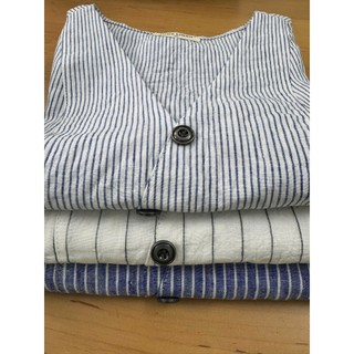 Áo kiểu nữ Linen tưng washed vạt chéo. JUNE LINEN #A37