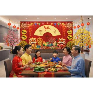 [TẶNG ĐINH] 300 MẪU TRANG TRÍ TẾT Trường Học, Mẫu Giáo, Mầm Non, Decor Chụp Ảnh Nhiều Khổ TET - BEEKIDS