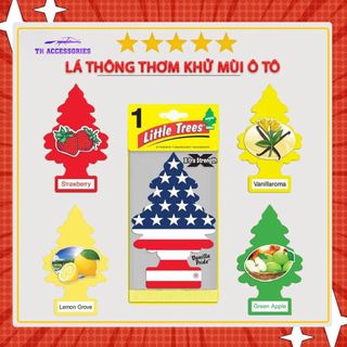 Combo 10 Lá Thơm Little Trees Chính Hãng - Khử Mùi, Tạo Hương Thơm Dịu Cho Xe Ô Tô, Tủ Quần Áo, Phòng Ngủ - Ngẫu Nhiên