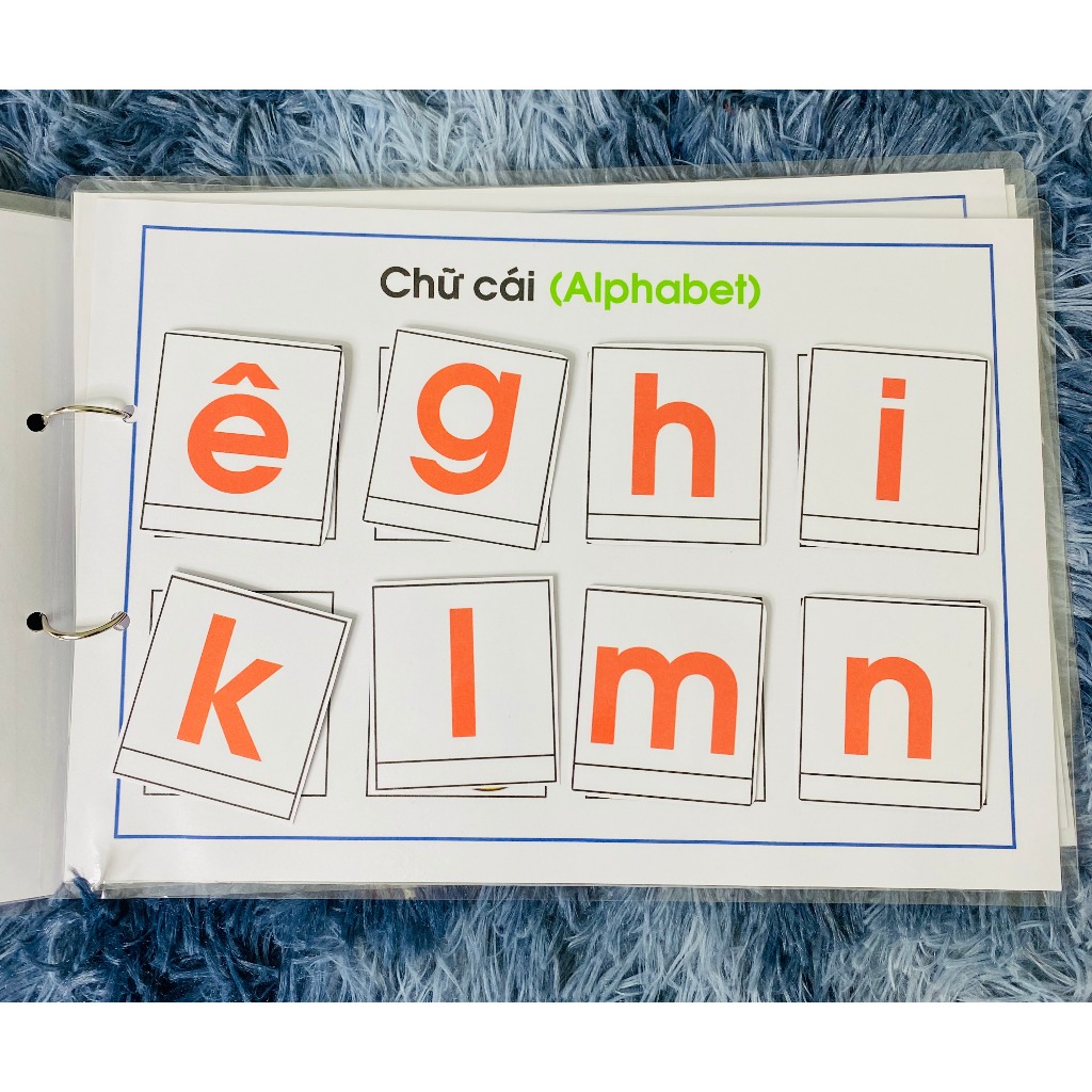 Bộ Học Liệu Montessori 29 Chữ Cái Bóc Dán - Đồ Chơi Phát Triển Tư Duy Từ Sớm Cho Bé 1-6 Tuổi