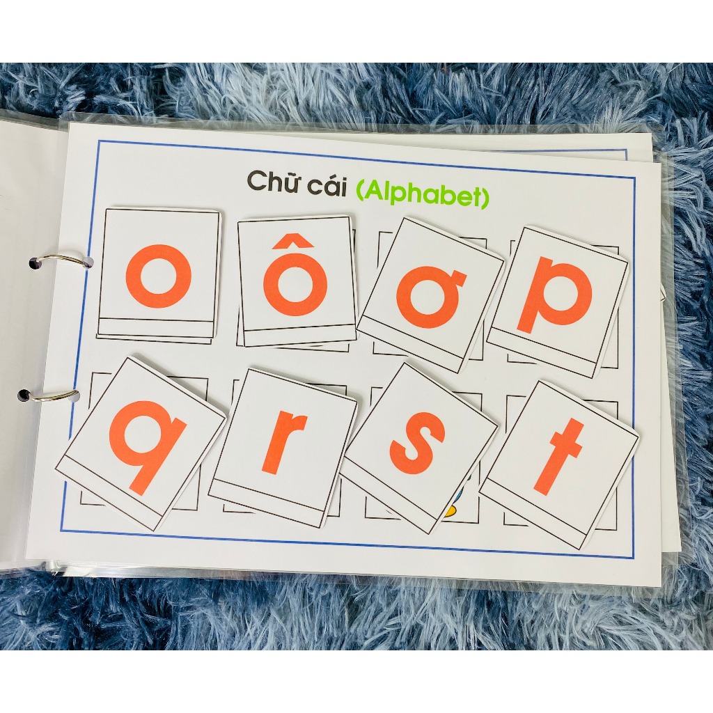 Bộ Học Liệu Montessori 29 Chữ Cái Bóc Dán - Đồ Chơi Phát Triển Tư Duy Từ Sớm Cho Bé 1-6 Tuổi
