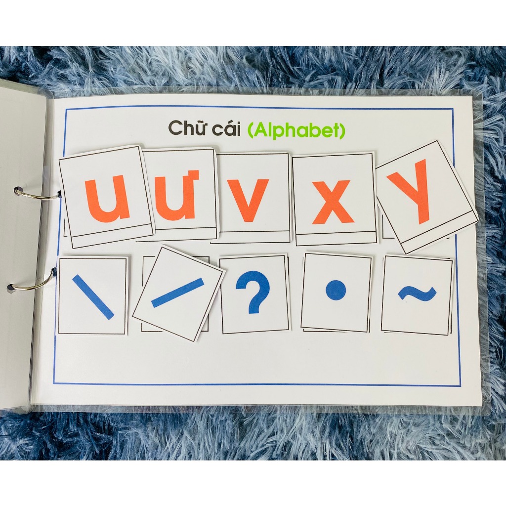 Bộ Học Liệu Montessori 29 Chữ Cái Bóc Dán - Đồ Chơi Phát Triển Tư Duy Từ Sớm Cho Bé 1-6 Tuổi