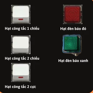 Hạt công tắc Lioa E18S12M,hạt ổ cắm, hạt đèn báo Lioa,hạt mạng Lioa,hạt bình nóng lạnh,hạt công tắc đảo chiều Lioa