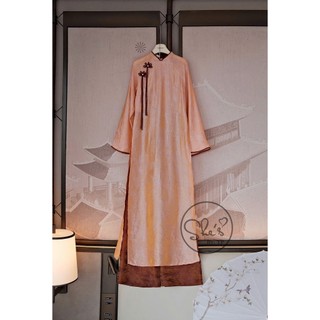 Set áo dài lụa kèm nơ hoa 4 màu chất vải lụa hàn châu cao cấp ánh nhũ bắt nắng siêu đẹp sang chảnh - Baotrang.clothes