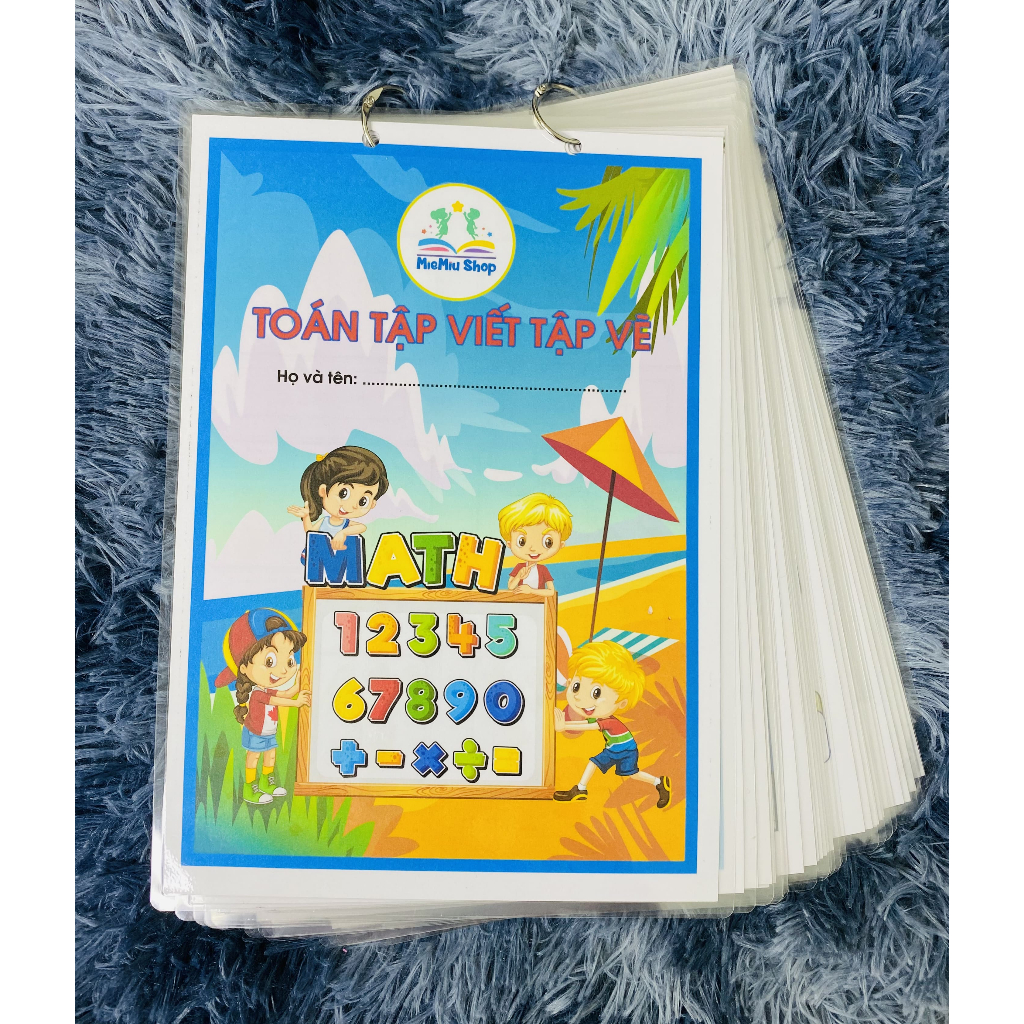 Bộ Toán Tập Viết Tập Vẽ - Học Liệu Montessori 50 Chủ Đề - Phát Triển Tư Duy Từ Sớm Cho Bé 3-6 Tuổi