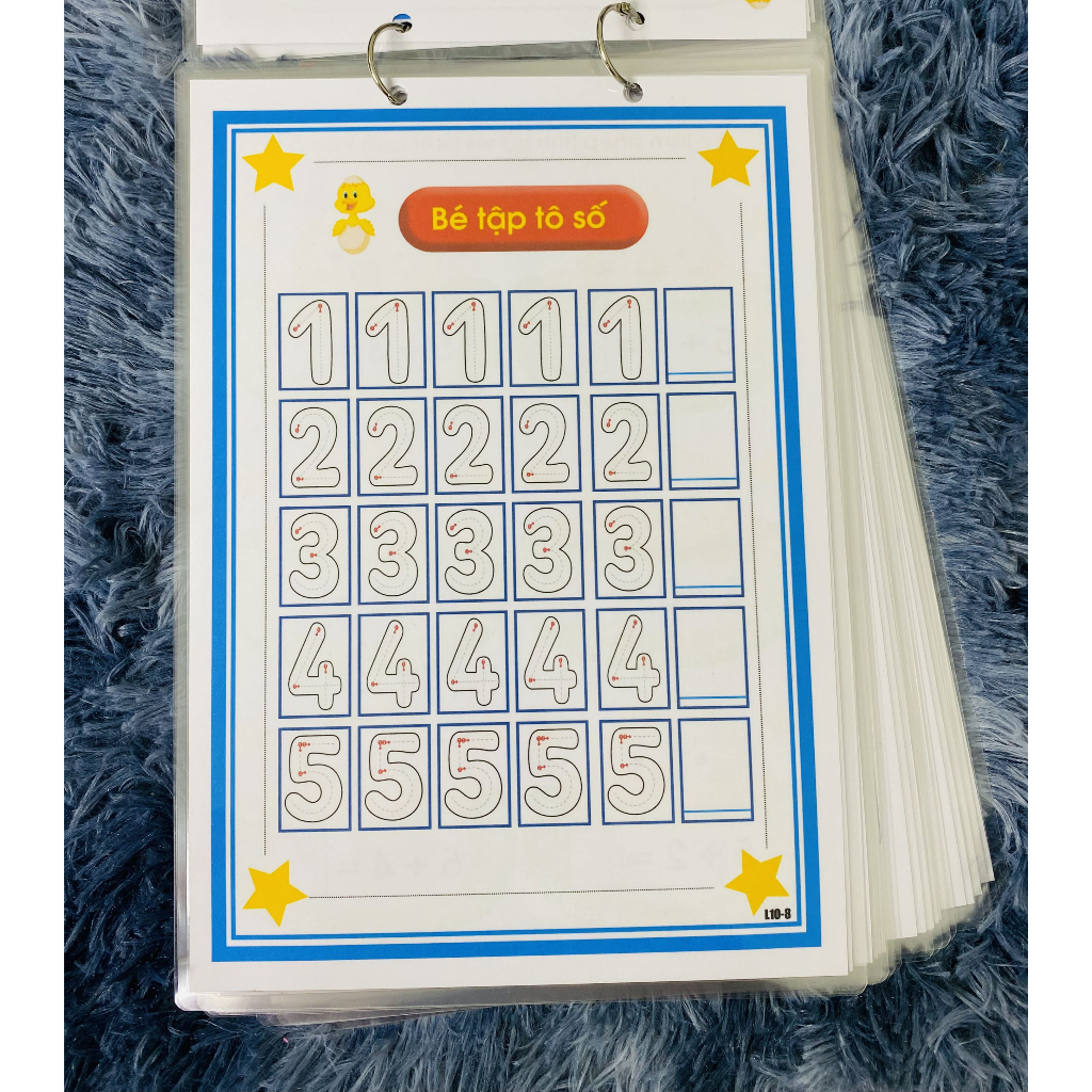 Bộ Toán Tập Viết Tập Vẽ - Học Liệu Montessori 50 Chủ Đề - Phát Triển Tư Duy Từ Sớm Cho Bé 3-6 Tuổi