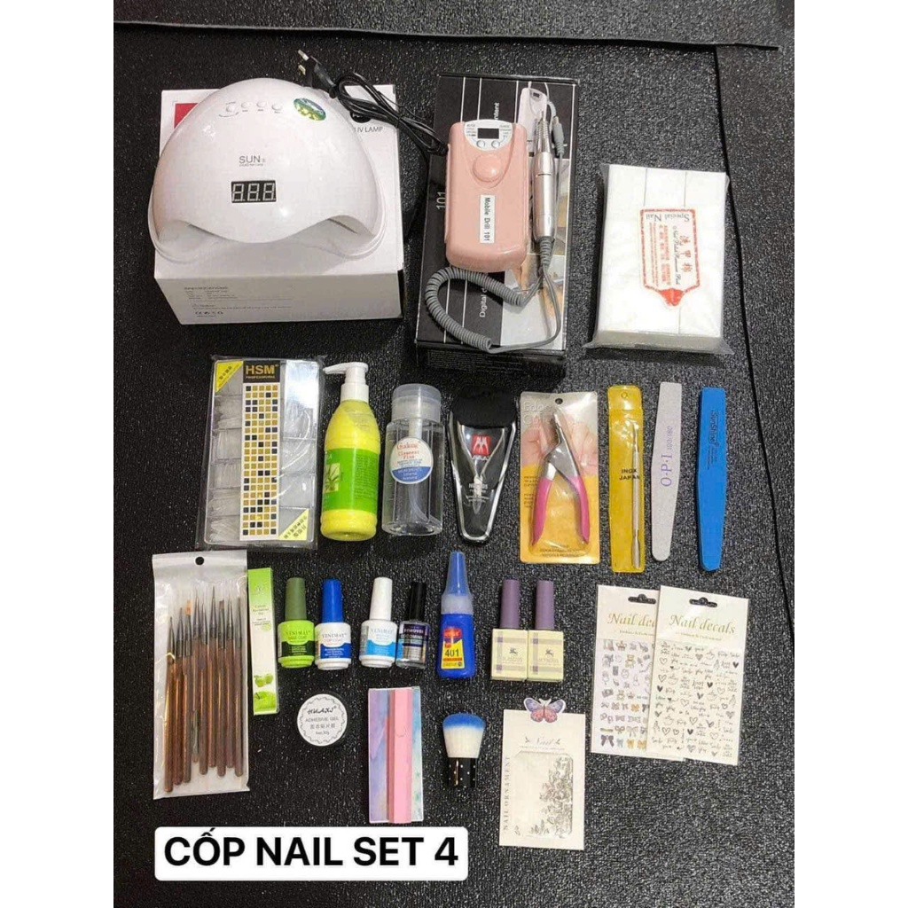 Combo Cốp Đồ Làm Nail Cơ Bản Cho Người Mới Học Nghề & Tự Làm Nail Tại Nhà – Đầy Đủ Dụng Cụ, Dễ Dùng, Tiết Kiệm