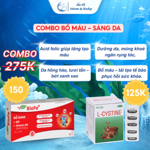 L - Cystine và Fitolabs BioFe giảm nám, tàn nhang mờ thâm sáng da tốt