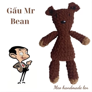 Gấu bông Mr.bean, teddy Mr.bean - handmade len - crochet - amigurumi