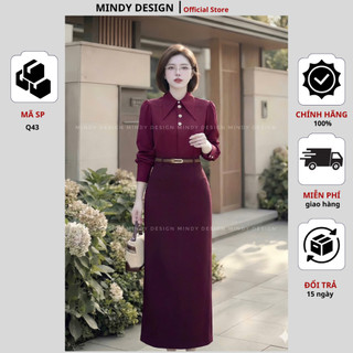 V102 - Chân váy bút chì cao cấp công sở nữ thiết kế cao cấp MindyDesign