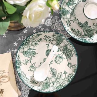 Bộ bát sứ quà tặng cao cấp hoa Queen 14 chi tiết cực sang trọng và quý phái