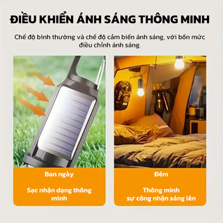 OOKAS Đèn móc treo bóng dây tóc vonfram, sạc năng lượng mặt trời, pin lâu, chống nước
