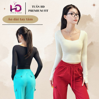 Áo Thun Dài Tay Tăm Sỏ Ngón Thể Thao Nữ Tuấn HD Ôm Sát Body Co Giãn Thoải Mái Tập Gym & Yoga
