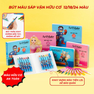 [GIẢM 5K] Bút Màu Sáp Vặn CLASSMATE Màu Hữu Cơ Mịn Tô Đậm Không Dễ Gãy, Không Lem Ra Tay  AM-TC01/2/3-SK