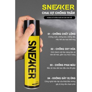 Chai xịt nano kháng thấm nước giày DUER Sneaker 1 lọ 300ml, bình sịt dạng sương kháng nước, kháng bám bụi