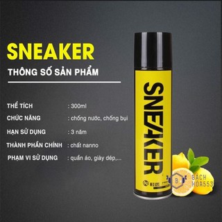 Chai xịt nano kháng thấm nước giày DUER Sneaker 1 lọ 300ml, bình sịt dạng sương kháng nước, kháng bám bụi