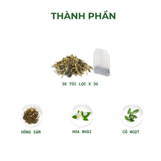 Trà Sâm Mật Hoa Nhài Thơm Ngon - Túi Lọc Tiện Lợi