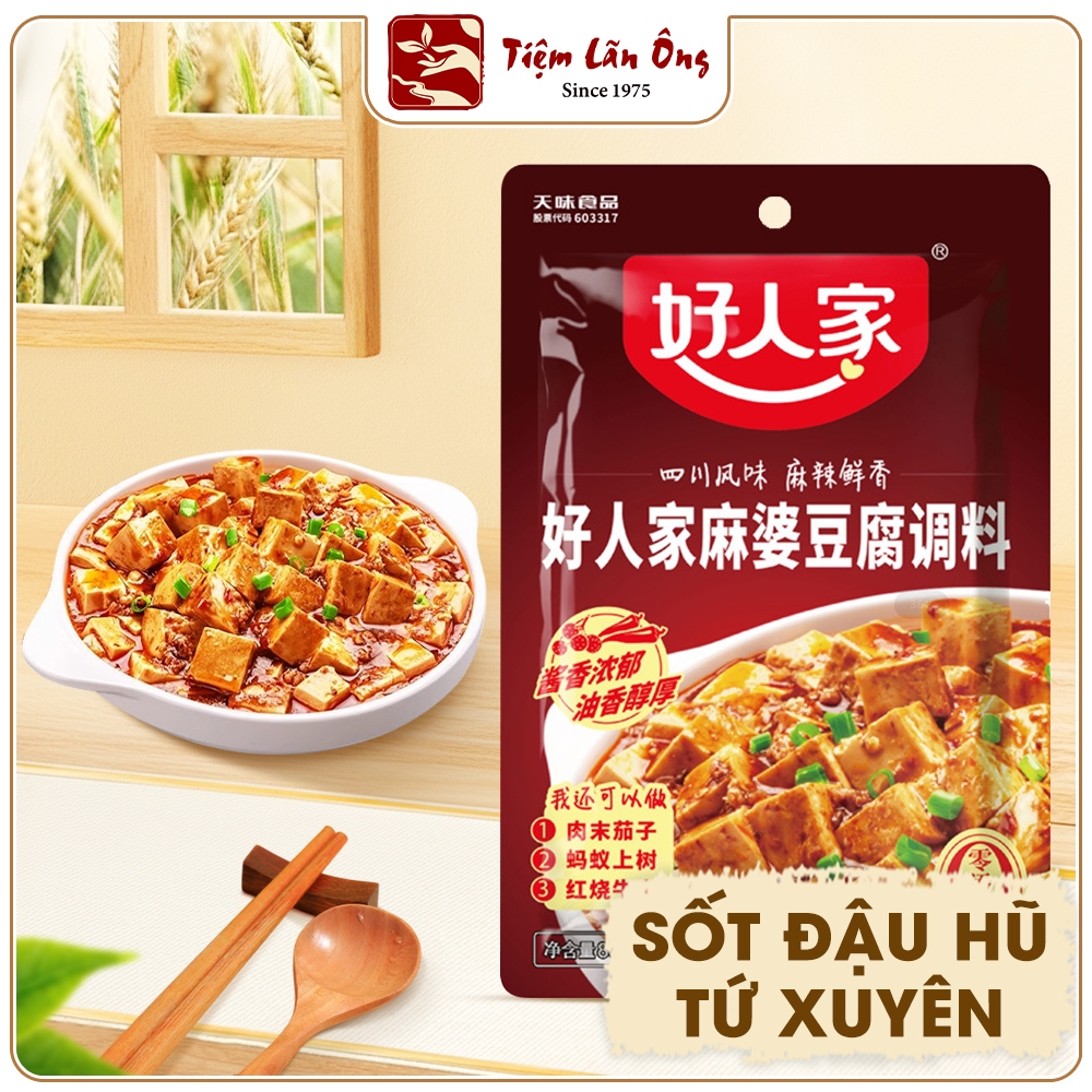 Sốt gia vị làm đậu phụ cay, sốt đậu hũ Tứ Xuyên Haidilao, gia vị tàu hủ tiện lợi, tặng miến khoai lang dai ngon