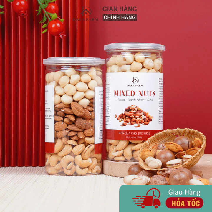 500g Mix Hạt Dinh Dưỡng 3 Loại DALA, Macca - Điều - Hạnh Nhân, Ăn Vặt Healthy, Không Đường – 6