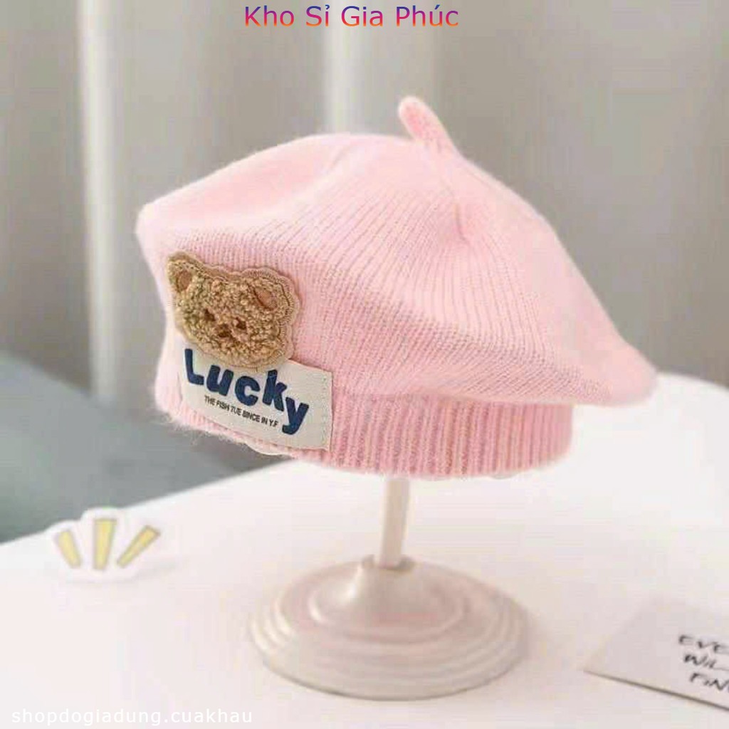 Mũ Len Nồi Gấu Lucky dễ thương cho bé từ 6 tới 36 tháng
