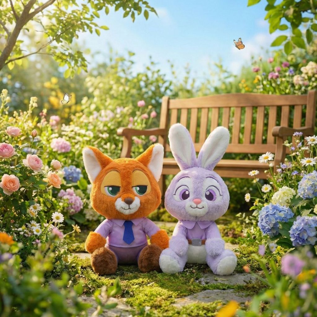 Gấu Bông Cáo Nick Và Thỏ Judy Dáng Ngồi Dễ Thương, Gấu Bông Zootopia Phim Nổi Tiếng Quà Tặng Cho Bạn Gái,Bạn Trai,Cho Bé