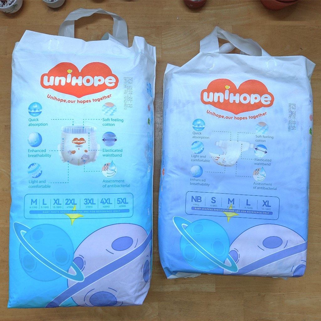 Bỉm/Tã quần trẻ em nội địa nhập khẩu UNIHOPE cotton cao cấp - 23HShopPremium