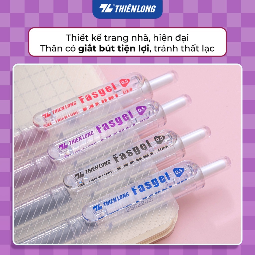 Combo 5/10/20 Bút gel Fasgel Thiên Long GEL-068 - Bút mực gel Thiên Long nét viết 0.5mm